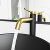 VIGO Lexington Vessel Filler cFiber© Bathroom Faucet, Matte Gold/Matte Black