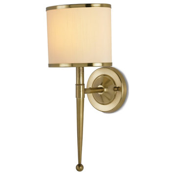 Currey and Company 5121 One Light Wall Sconce, Brass Finish