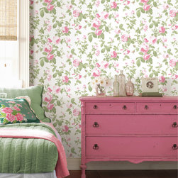 Wilda Pink Roselle Trail - Wallpaper