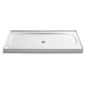 ᐅ【WOODBRIDGE 60-in L x 36-in W Zero Threshold End Drain Shower Base with  Reversable Drain Placement, Matching Decorative Drain Plate and Tile  Flange, Wheel Chair Access, Low Profile, White-WOODBRIDGE】