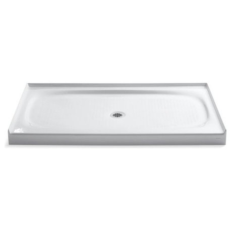 Kohler Salient 60" X 36" Single Threshold Center Drain Shower Base, White