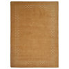 Hand Knotted Loom Wool Area Rug Contemporary Gold, [Rectangle] 8'x10'