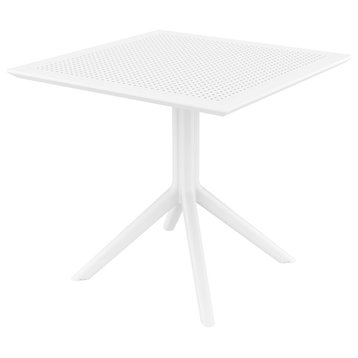 Compamia 31" Sky Square Table, White