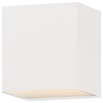 Blok 1-Light LED Outdoor Wall Sconce in White