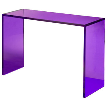 ColorBurst Acrylic Console Table, Pink, 12"d X 48"l X 32"h