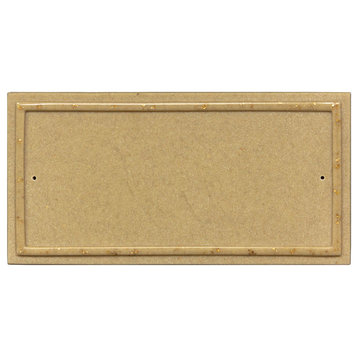 Rectangle Crushed Stone "Do it yourself kit" Address Plaque, Sandstone Color