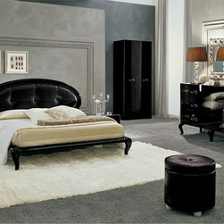 Modern Bedroom Set Magic in Black Lacquer Finish - Bedroom Furniture Sets