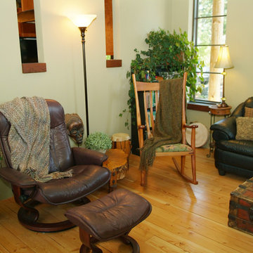 A new, small, custom home seeking to feel like a cabin
