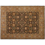 Bareens Designer Rugs - Turkish Knotted Istanbul Mari Brown/ Gray Wool Rug - 9'2'' x 12'2'' - Designed with a mesmerizing intricate traditional motif this glorious hand knotted rug is a masterpiece that will fill any space with sophistication and grace. An exhilarating color pallet with an elaborate design, this masterpiece features luxurious hand spun wool with all vegetable dyes to add comfort and style to your decor. The design, color and beautiful chromatic composition with a sheen in traditional and transitional designs, exude beauty, elegance and quality make this rug a masterpiece of its own.