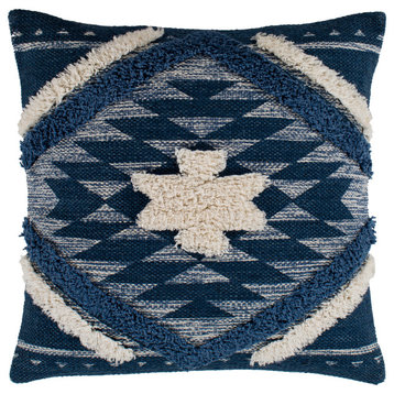 Lachlan LCH-001 Pillow Cover, Blue, 20"x20", Pillow Cover Only