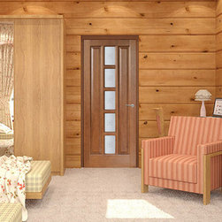 Oak Interior Door with Frosted Gass - Interior Doors