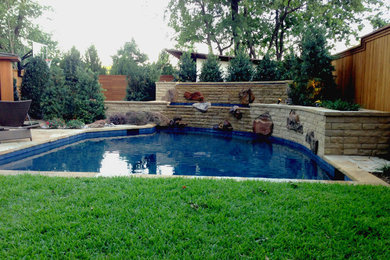 Inspiration for a modern pool remodel in Dallas