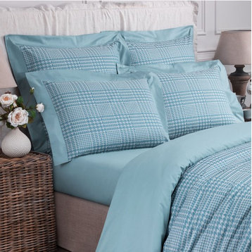 William Sky Blue Fitted Sheet Full