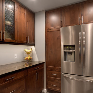 Stained Knotty Alder Transitional Kitchen