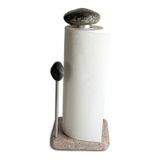 Helping Hand Granite Paper Towel Holder - Contemporary - Paper Towel Holders  - by Sea Stones | Houzz