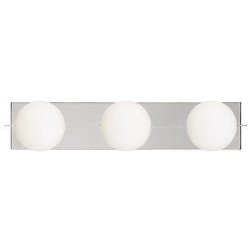 Orbel 3-Light Bath Vanity Light in Polished Nickel
