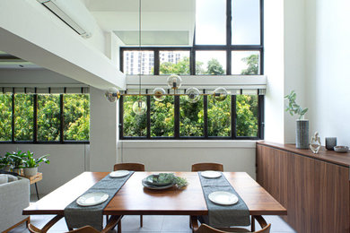 Inspiration for a modern dining room remodel in Singapore
