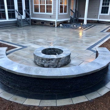 Patio with Fire Pit & Seating, Landscape Lighting