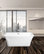 Empava 59" Modern Freestanding White Acrylic Bathtub