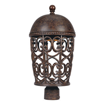 Amherst 10" Post Lantern, Dark Sky, Burnt Umber
