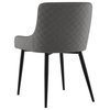 Set of 2 Upholstered Side Chairs, Black