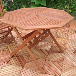 Eucalyptus Octagonal Dining Table - Outdoor Dining Tables