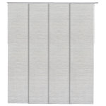 GoDear Design - Adjustable Sliding Panel Track Blind 45.8"-86" W x 96" L, Classic, Marble - •Made from Natural Woven Blended : 72% Paper + 28% Poly
