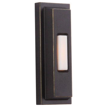 Craftmade PB5005 3-3/4" Tall Lighted Pushbutton Doorbell - Antique Bronze