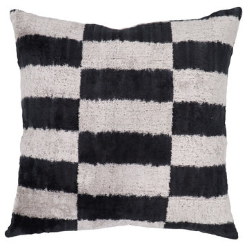 Canvello Decorative Black & White Throw Pillow, 16x16 in