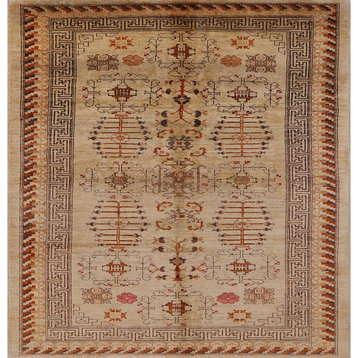 Ahgly Company Indoor Square Mid-Century Modern Area Rugs, 4' Square
