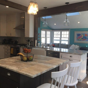 Omega Loring Full Access Transom Cabinetry with Fantasy Brown Quartzite Counters