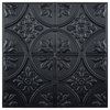 23.82"x23.82" PVC Glue Up Ceiling Tiles, Black, 23.82"x23.82"x0.02"