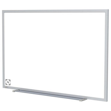 Ghent's Ceramic 2' x 3' Mag. Hygienic Whiteboard with Aluminum Frame in White