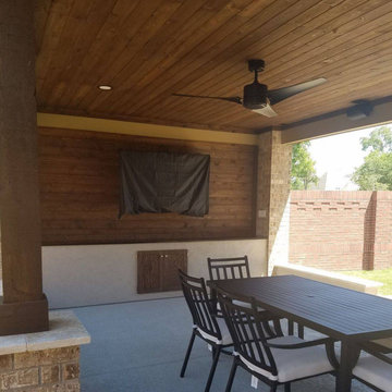 Stylish Stucco Entertaining Pavilion