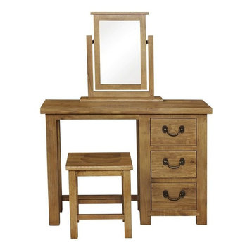 Gresford Rustic 3 Drawer Dressing Table