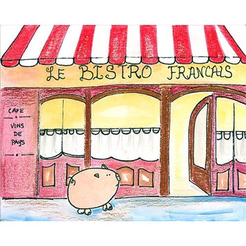 This Little Pig had Roast Beef, Ready To Hang Canvas Kid's Wall Decor, 11 X 14