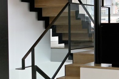 Inspiration for a contemporary staircase remodel in Philadelphia
