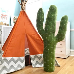Wild Woolies - Giant Felt Cactus Saguaro - 4 ft tall - Decorative Objects And Figurines