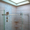 Enigma-Z 34 1/2 x 60 3/8 x 76 Sliding Shower Enclosure, Polished Stainless Steel