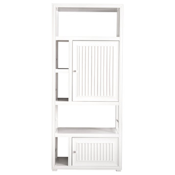 Athens 30" Bookcase Linen Cabinet, double-sided, Glossy White