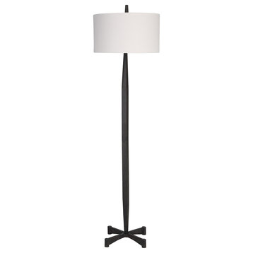 Counteract 1-Light Floor Lamp, Aged Black