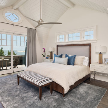 French doors open to private deck