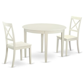3-Piece Dining Room Set For 2, Small Kitchen Table And 2 Kitchen Chairs
