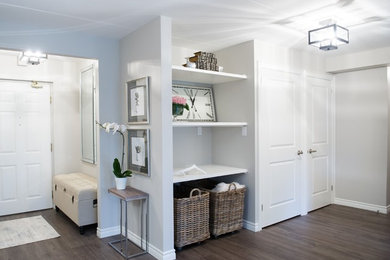 Hallway - transitional hallway idea in Toronto