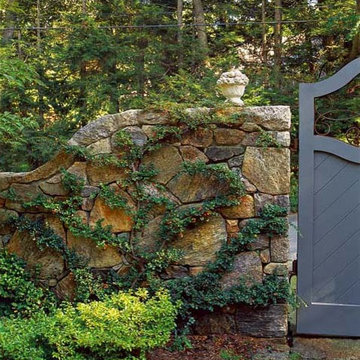 Stone Wall and Espaliered Fire Thorn