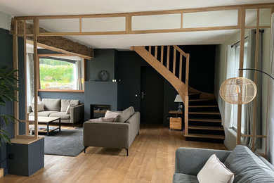 Idée de décoration pour un salon nordique.