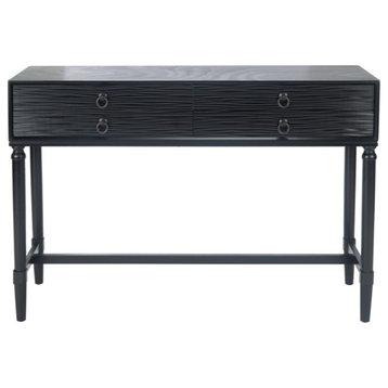 Elton 4 Drawer Console Table Black