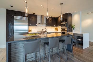 Example of a trendy kitchen design in Seattle