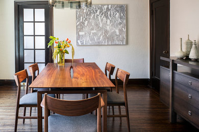 Example of a minimalist dining room design in San Francisco