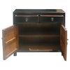 Black Chinese Moon Face Sideboard Console Table TV Stand Cabinet